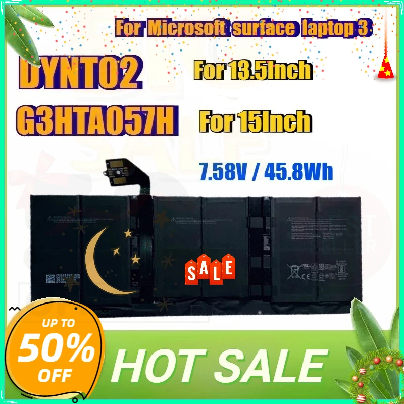 G3HTA057H DYNT02 Laptop Battery for Microsoft Surface Laptop 3/4/5 1978 1979 1950 1867 1868 1872 1873 1951 1952 1953 1958 1959
G3HTA057H DYNT02 Laptop Battery for Microsoft Surface Laptop 3/4/5 1978 1979 1950 1867 1868 1872 1873 1951 1952 1953 1958 1959