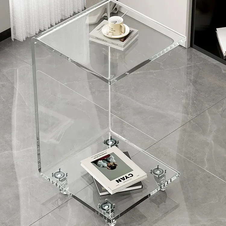 HYS acrylic transparent side table living room side sofa removable tea table coffee table hotel mobile trolley
HYS acrylic transparent side table living room side sofa removable tea table coffee table hotel mobile trolley
