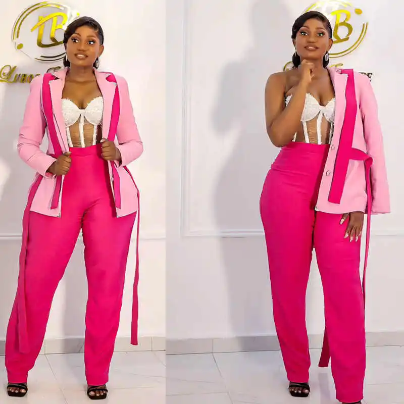 Exquisite Notched Lapel Women Suits Pencil Pants Plus Size Blazer Fashion Lace Up Suit Customized Prom Party Outfits
Exquisite Notched Lapel Women Suits Pencil Pants Plus Size Blazer Fashion Lace Up Suit Customized Prom Party Outfits