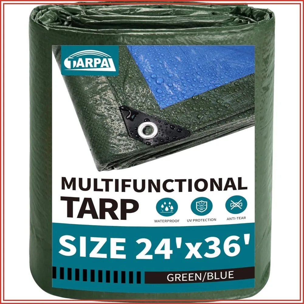 24x36 Feet Green Tarp Waterproof 6mil Multipurpose Cover for Outdoor Furniture, Firewood, Camping
24x36 Feet Green Tarp Waterproof 6mil Multipurpose Cover for Outdoor Furniture, Firewood, Camping