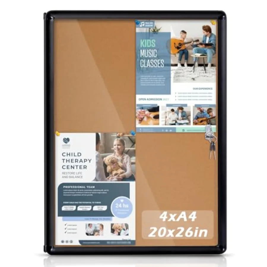Enclosed Bulletin Board Cork Board 26x20 in Lockable Wall Display Case with Locking Door for Office School Home Commercial Tamp
Enclosed Bulletin Board Cork Board 26x20 in Lockable Wall Display Case with Locking Door for Office School Home Commercial Tamp