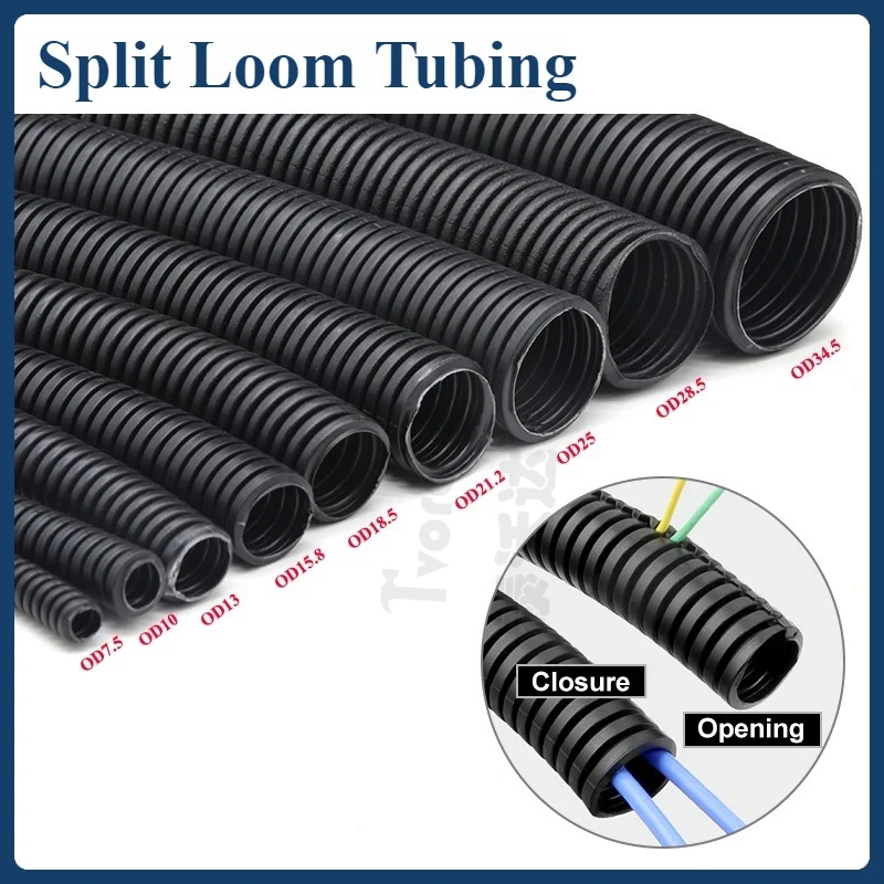 1/5/10M Black Wire Conduit Convoluted Tubing Wire Threading Plastic Sleeve Flexible Split Loom Wire Cover Cable Wrap Protector
1/5/10M Black Wire Conduit Convoluted Tubing Wire Threading Plastic Sleeve Flexible Split Loom Wire Cover Cable Wrap Protector