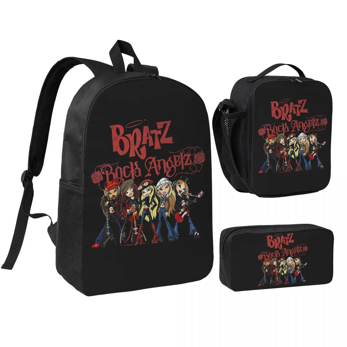 Bratz Rock Angelz Group Shot Backpack Student BookBag School Bag Shoulder Bags 3ps Insulated Lunch Bag Pencil Case
Bratz Rock Angelz Group Shot Backpack Student BookBag School Bag Shoulder Bags 3ps Insulated Lunch Bag Pencil Case