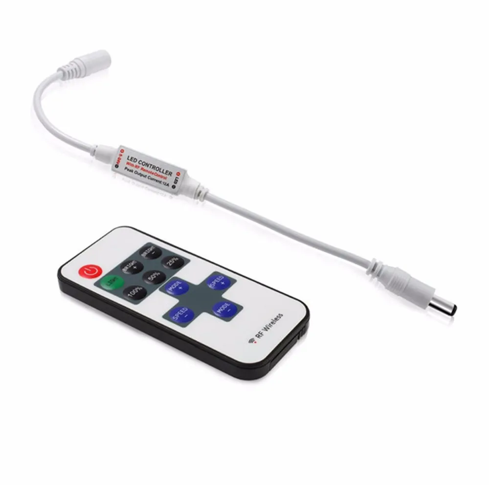 Одноцветный светодиодный контроллер с пультом дистанционного управления, 11 кнопок, диммер для светодиодной ленты, 10 уровней яркости, 8 режимов мигания, прост в использовании
Одноцветный светодиодный контроллер с пультом дистанционного управления, 11 кнопок, диммер для светодиодной ленты, 10 уровней яркости, 8 режимов мигания, прост в использовании