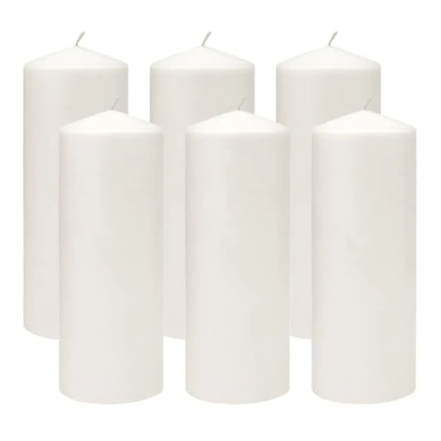 Unscented White Tall Pillar Candles, 80 Hour Burng Candle Pillars, Perfect for Decor, Weddgs, Emergencies, 6 count
Unscented White Tall Pillar Candles, 80 Hour Burng Candle Pillars, Perfect for Decor, Weddgs, Emergencies, 6 count