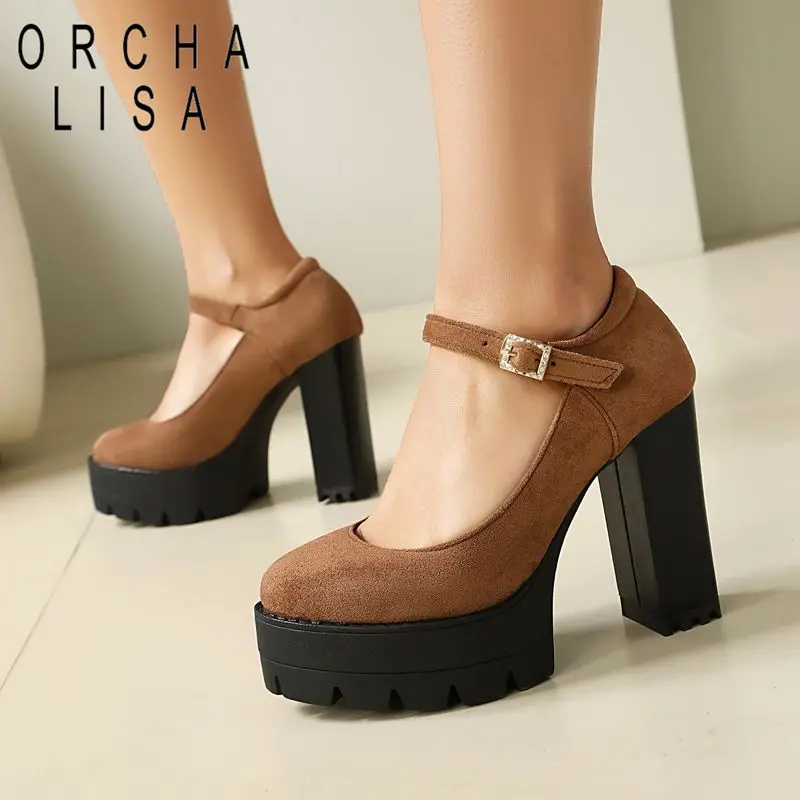 Туфли-лодочки ORCHA LISA Hot Mary Jane для женщин, с круглым носком, на толстом каблуке 11 см, платформа 35 см, с ремешком на пряжке, милые туфли для свиданий, большие размеры 44, 45, 46
Туфли-лодочки ORCHA LISA Hot Mary Jane для женщин, с круглым носком, на толстом каблуке 11 см, платформа 35 см, с ремешком на пряжке, милые туфли для свиданий, большие размеры 44, 45, 46