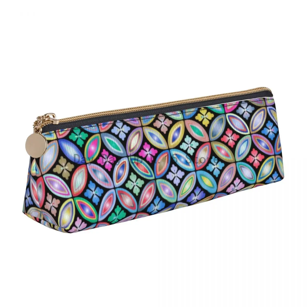 Elegant Circles Triangle Pencil Case Retro Floral Print Girls Boys Elementary School Zipper Pencil Box Vintage Leather Pen Bags
Elegant Circles Triangle Pencil Case Retro Floral Print Girls Boys Elementary School Zipper Pencil Box Vintage Leather Pen Bags