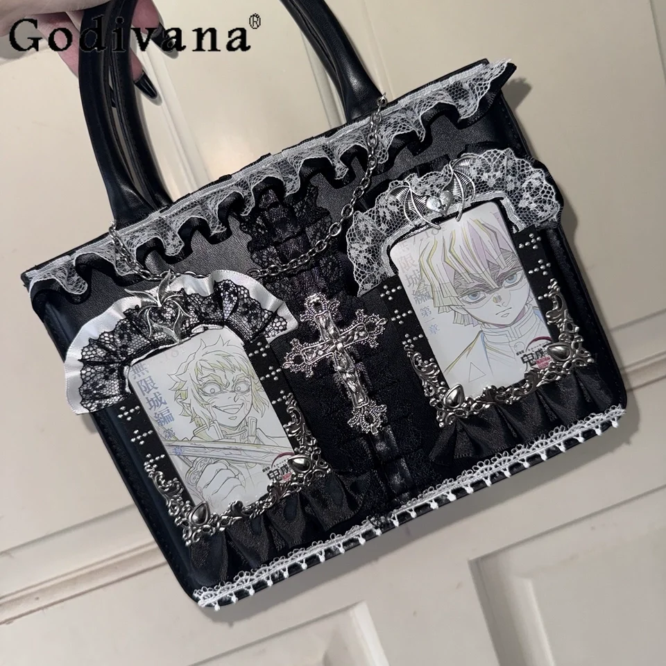 Y2K Subculture Japanese Original Lolita Goth Wind Itabag Commuter Locomotive Wind Small Capacity Sweet Cool Girl Shoulder Bag
Y2K Subculture Japanese Original Lolita Goth Wind Itabag Commuter Locomotive Wind Small Capacity Sweet Cool Girl Shoulder Bag