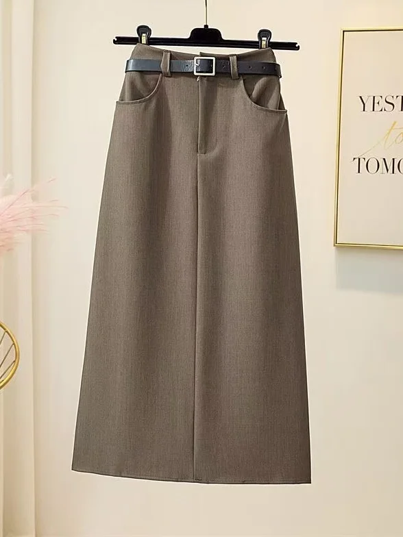 Superb Bla Suiting Spring Summer High Waist Drapey A-Line Slimming Straight Skirt Split Korean Sle Casual Polyester Fiber
Superb Bla Suiting Spring Summer High Waist Drapey A-Line Slimming Straight Skirt Split Korean Sle Casual Polyester Fiber