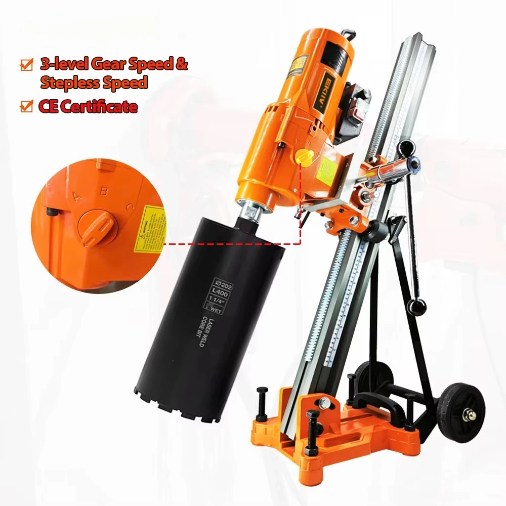 N-250C 250mm Big Power Two Gear Adjustable Speed Concrete Water Core Drill Light Wet Cut Diamond Core Drill
N-250C 250mm Big Power Two Gear Adjustable Speed Concrete Water Core Drill Light Wet Cut Diamond Core Drill