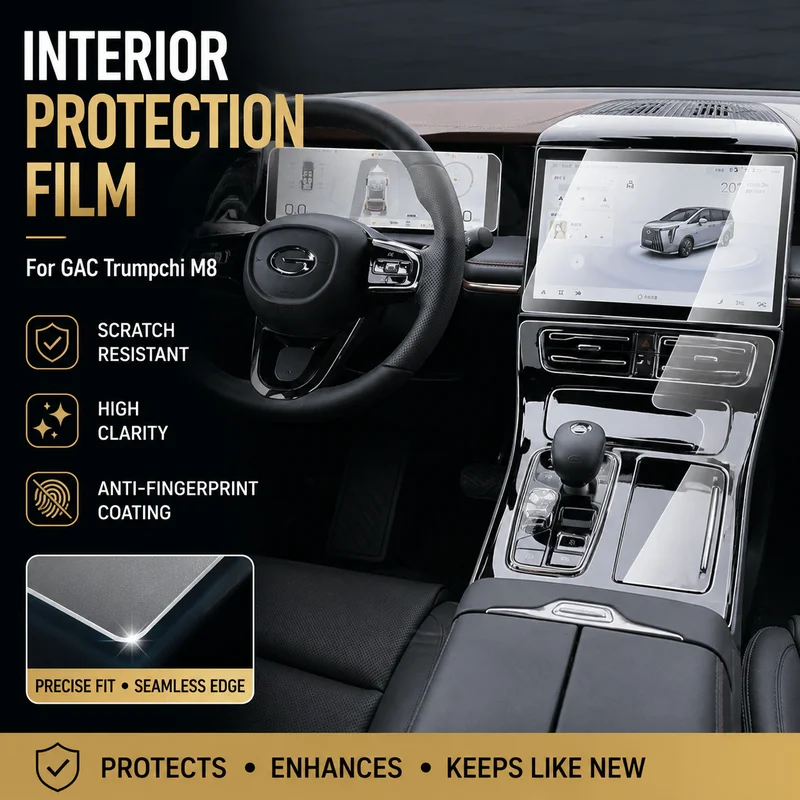 Interior Protection Film For GAC Trumpchi M8 Dashboard Navigation Shift Cover High Clarity Car Accessories, Replacement Parts
Interior Protection Film For GAC Trumpchi M8 Dashboard Navigation Shift Cover High Clarity Car Accessories, Replacement Parts