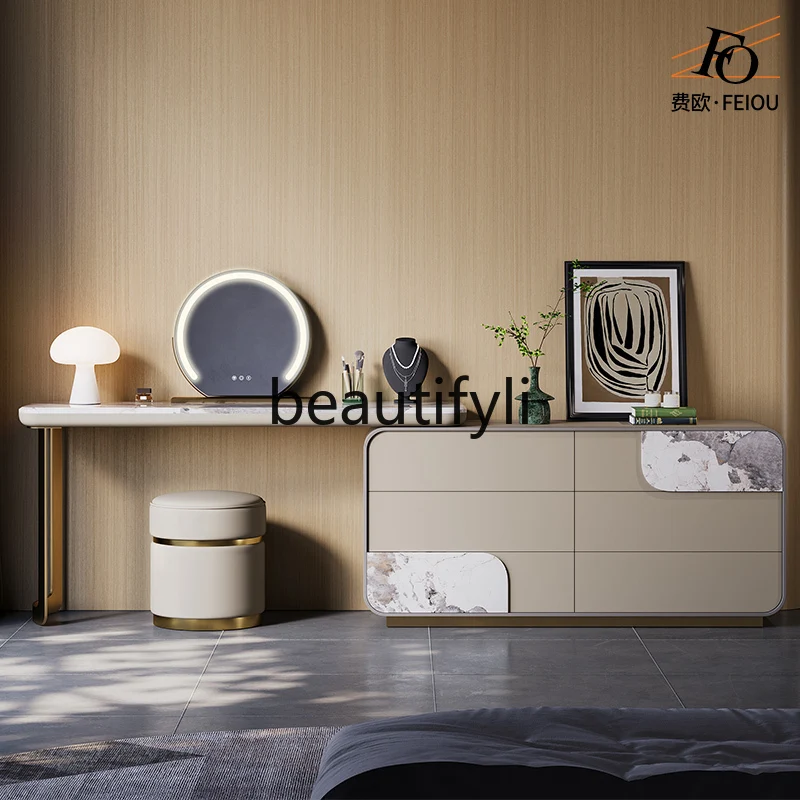 Light luxury dresser custom marble premium villa large flat solid wood bedside chest desk
Light luxury dresser custom marble premium villa large flat solid wood bedside chest desk