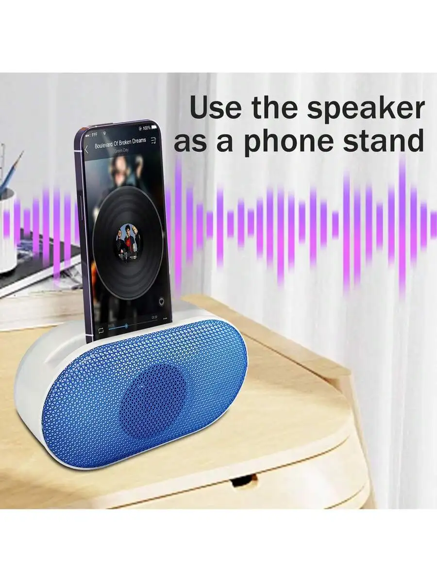 Portable Wireless Bluetooth 5.0 Speaker With LED Lights USB FM Playback Phone Stand
Portable Wireless Bluetooth 5.0 Speaker With LED Lights USB FM Playback Phone Stand