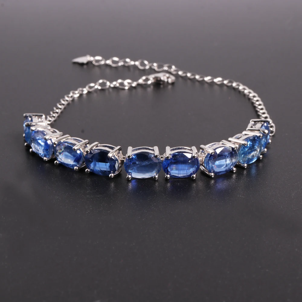2026 925 Sterling silver chain bracelet with natural kyanite ov8*6mm blue gemstones fine jewelry for women daily wear nice gift
2026 925 Sterling silver chain bracelet with natural kyanite ov8*6mm blue gemstones fine jewelry for women daily wear nice gift