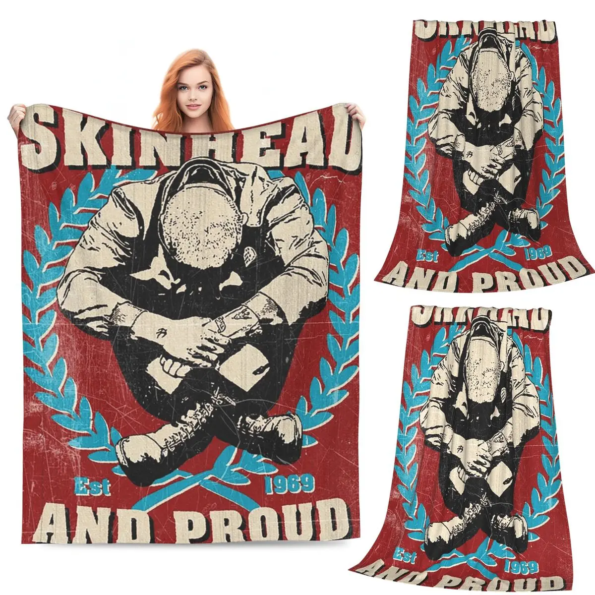 Skinhead And Proud Blankets Soft Warm Flannel Throw Blanket Plush for Bed Living room Picnic Travel Home Couch
Skinhead And Proud Blankets Soft Warm Flannel Throw Blanket Plush for Bed Living room Picnic Travel Home Couch
