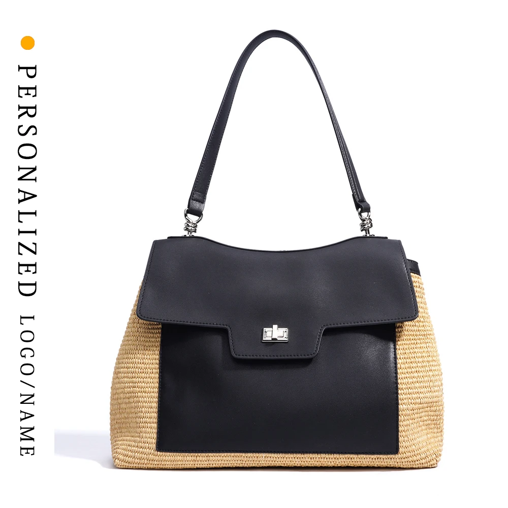 Free Custom First Letter New Women's Tote Bag Commuting Casual One-shoulder Cross-span Bag Genuine Leather With Lafite Weaving
Free Custom First Letter New Women's Tote Bag Commuting Casual One-shoulder Cross-span Bag Genuine Leather With Lafite Weaving