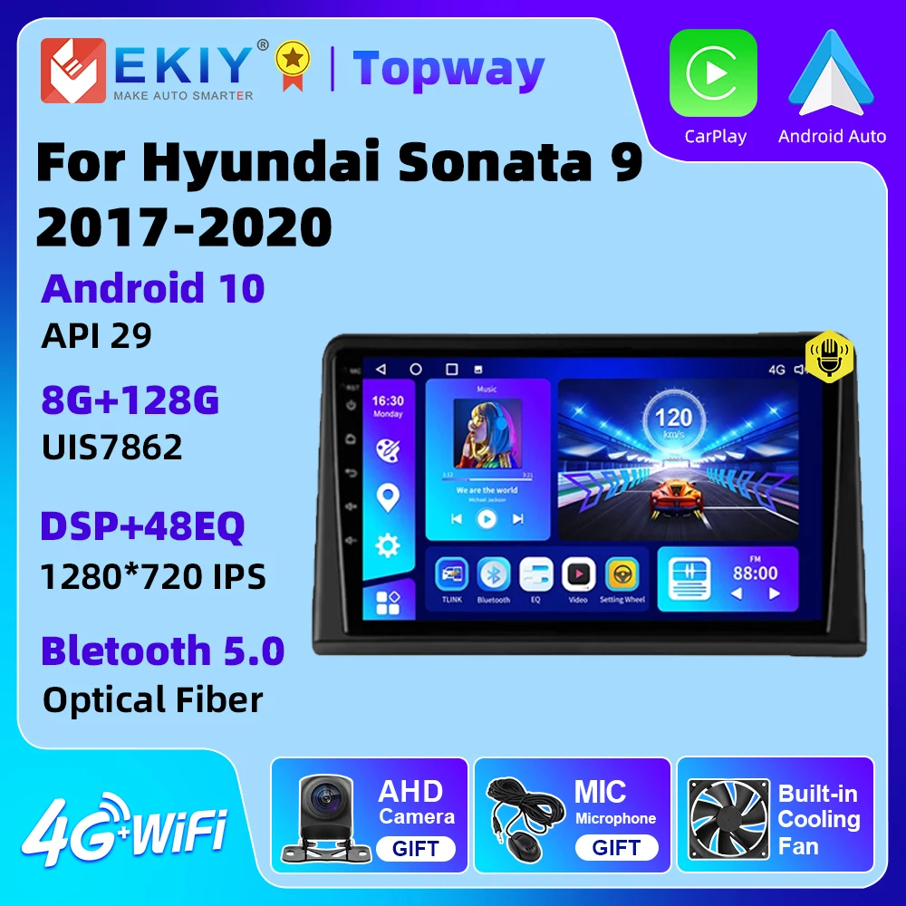 EKIY Android 10 для Hyundai Sonata 9 2017 2018 2019 2020 автомобильный радиоплеер 2 Din DSP Carplay WIFI 4G навигация GPS DVD
EKIY Android 10 для Hyundai Sonata 9 2017 2018 2019 2020 автомобильный радиоплеер 2 Din DSP Carplay WIFI 4G навигация GPS DVD