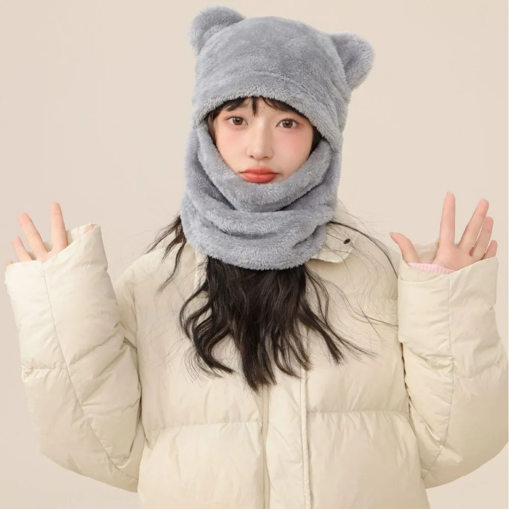 Kawaii Korean Style Bear Cap Scarf Set Windproof Thick Winter Pullover Cap Solid Color Neck Protection Beanies Cap Girls
Kawaii Korean Style Bear Cap Scarf Set Windproof Thick Winter Pullover Cap Solid Color Neck Protection Beanies Cap Girls