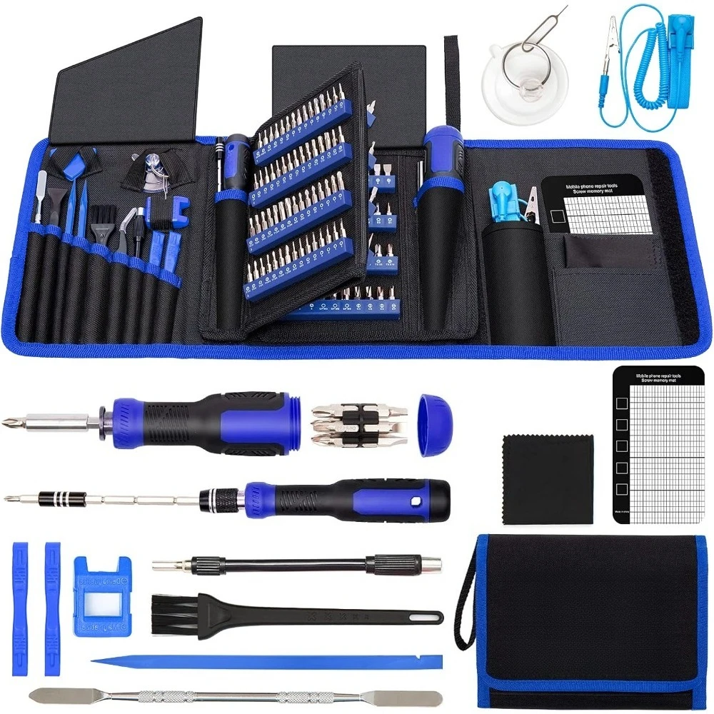Precision Screwdriver Set 191-Piece Multi-Bit Screwdriver 1/4 Inch Nut Driver Home Improvement Tool Electronic Repair Kit
Precision Screwdriver Set 191-Piece Multi-Bit Screwdriver 1/4 Inch Nut Driver Home Improvement Tool Electronic Repair Kit