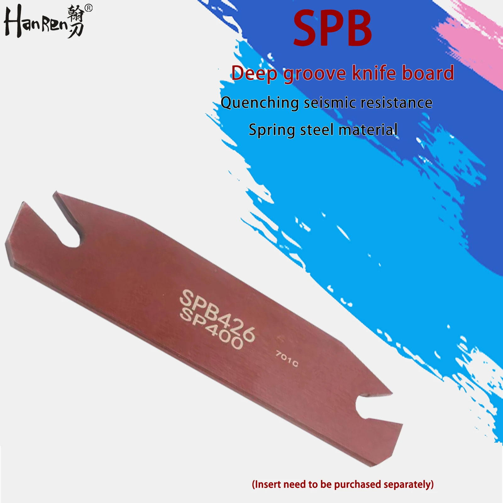 CNC Slotting Lathe Tool Board SPB226/326/426/526/232/332/432/532 Spring Steel Deep Groove Cutter Bar Lathe Tool CNC Machining
CNC Slotting Lathe Tool Board SPB226/326/426/526/232/332/432/532 Spring Steel Deep Groove Cutter Bar Lathe Tool CNC Machining