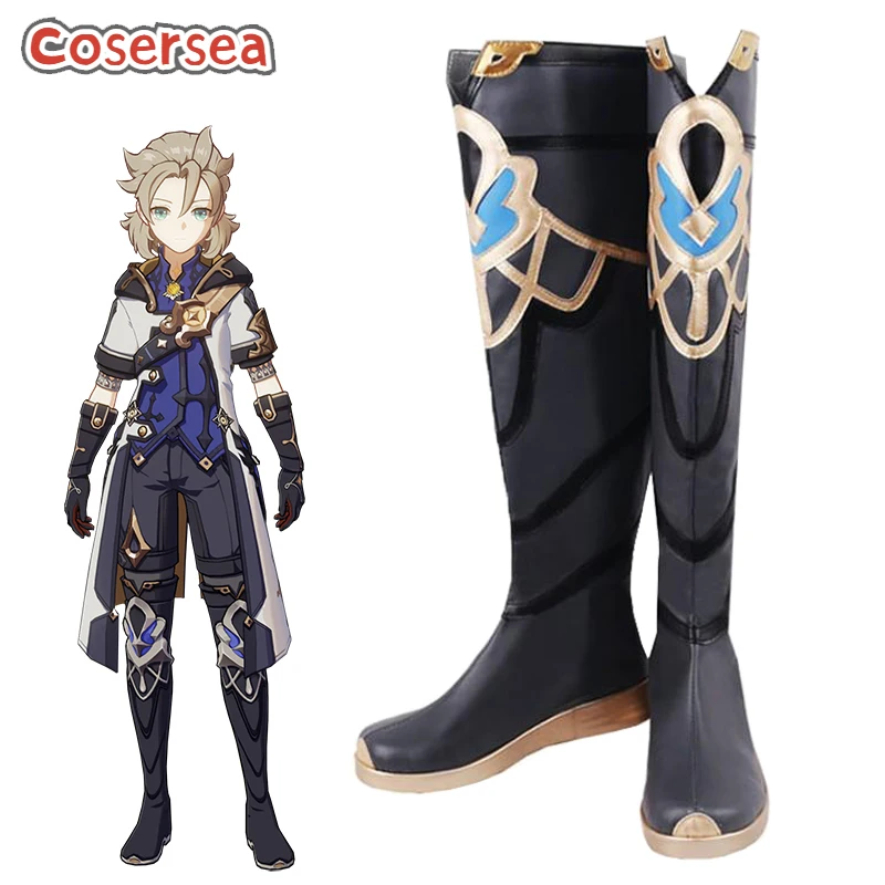 Cosersea Game Genshin Impact Albedo Cosplay Shoes Female Or Male High Knee Black PU Leather Women Flat Boot Halloween
Cosersea Game Genshin Impact Albedo Cosplay Shoes Female Or Male High Knee Black PU Leather Women Flat Boot Halloween