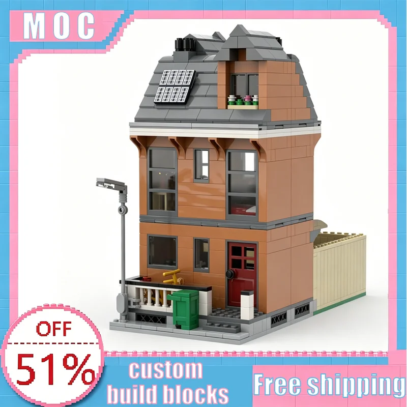 703 PCS Modern City Townhouse Modular Street View MOC Building Blocks Urban Architecture House Model DIY Assembly Birthday Gifts
703 PCS Modern City Townhouse Modular Street View MOC Building Blocks Urban Architecture House Model DIY Assembly Birthday Gifts