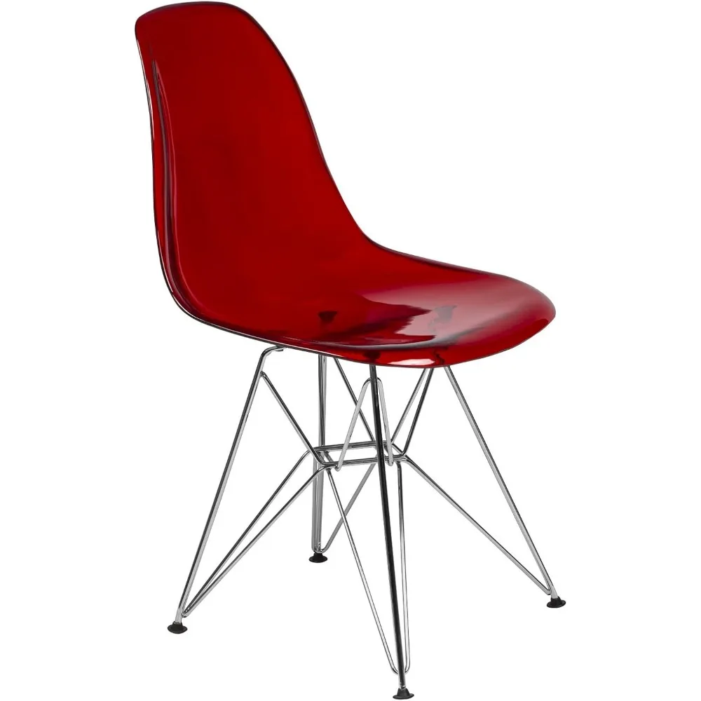 Современный акриловый обеденный стул — акцентный боковой стул с изогнутой спинкой и хромированной Эйфелевой основой
Современный акриловый обеденный стул — акцентный боковой стул с изогнутой спинкой и хромированной Эйфелевой основой