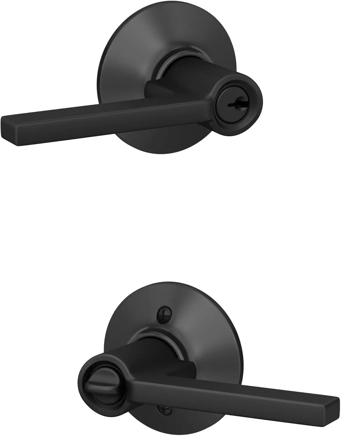 Keyed Entry Door Lever, Matte Black, Universal Fit for Standard Doors
Keyed Entry Door Lever, Matte Black, Universal Fit for Standard Doors