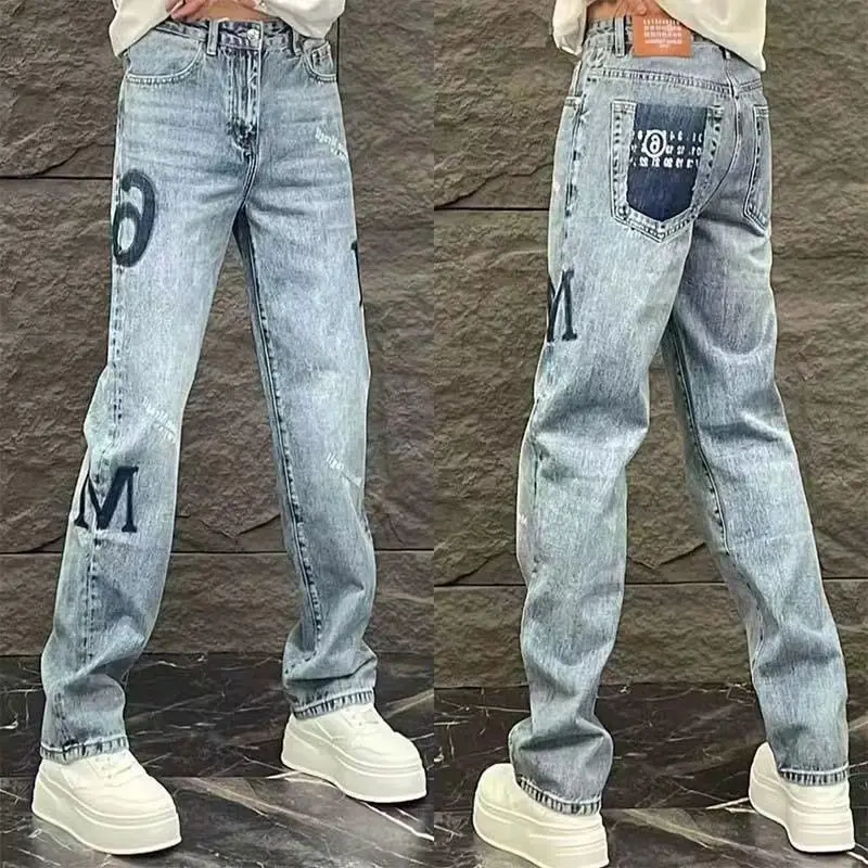 Luxury Clothing Men's Blue Printed Casual Pants Fashion Wide-leg Denim Trousers Spring Autumn Slim Hip Hop Work Pants for Men
Luxury Clothing Men's Blue Printed Casual Pants Fashion Wide-leg Denim Trousers Spring Autumn Slim Hip Hop Work Pants for Men