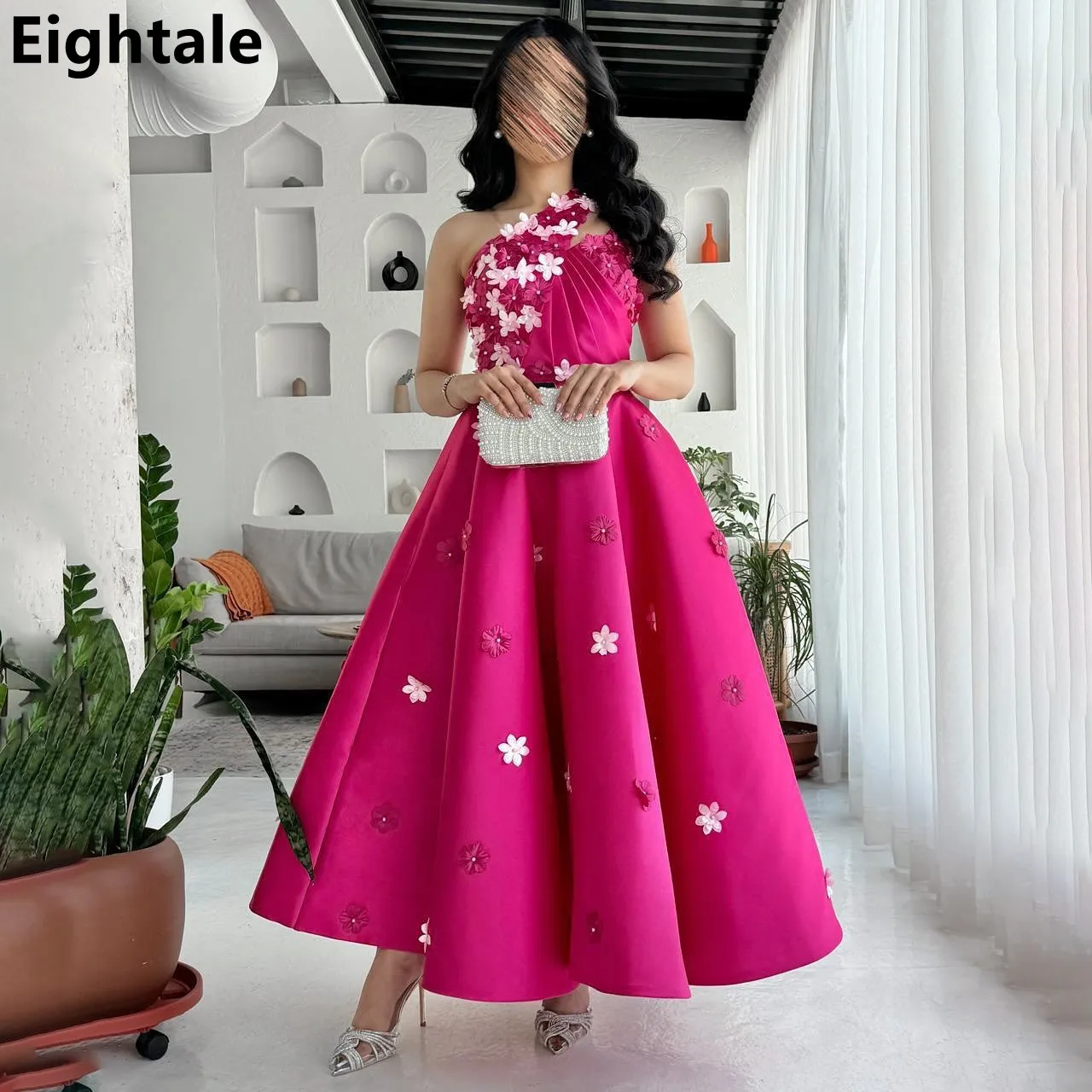 Eightale Fuchsia Saudi Arabic One Shoulder Evening Dress A Line Ankle Length Prom Party Dress Women Formal Gowns Customized
Eightale Fuchsia Saudi Arabic One Shoulder Evening Dress A Line Ankle Length Prom Party Dress Women Formal Gowns Customized