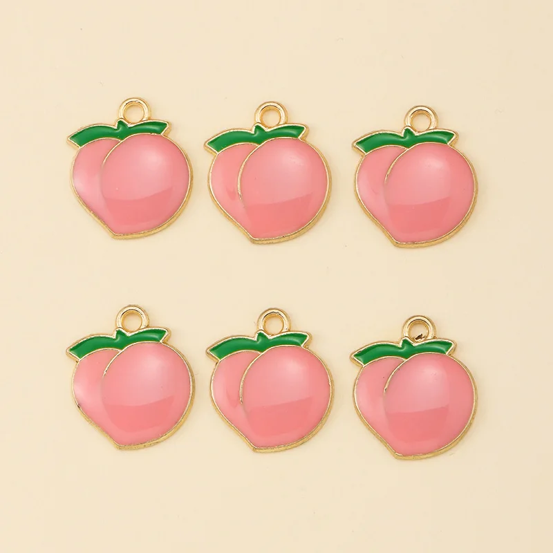 10Pcs Cute Enamel Pink Peach Charms Fruit Pendants for Diy Women's Earrings Necklace Phone Chain Jewelry Making Accessories 
10Pcs Cute Enamel Pink Peach Charms Fruit Pendants for Diy Women's Earrings Necklace Phone Chain Jewelry Making Accessories