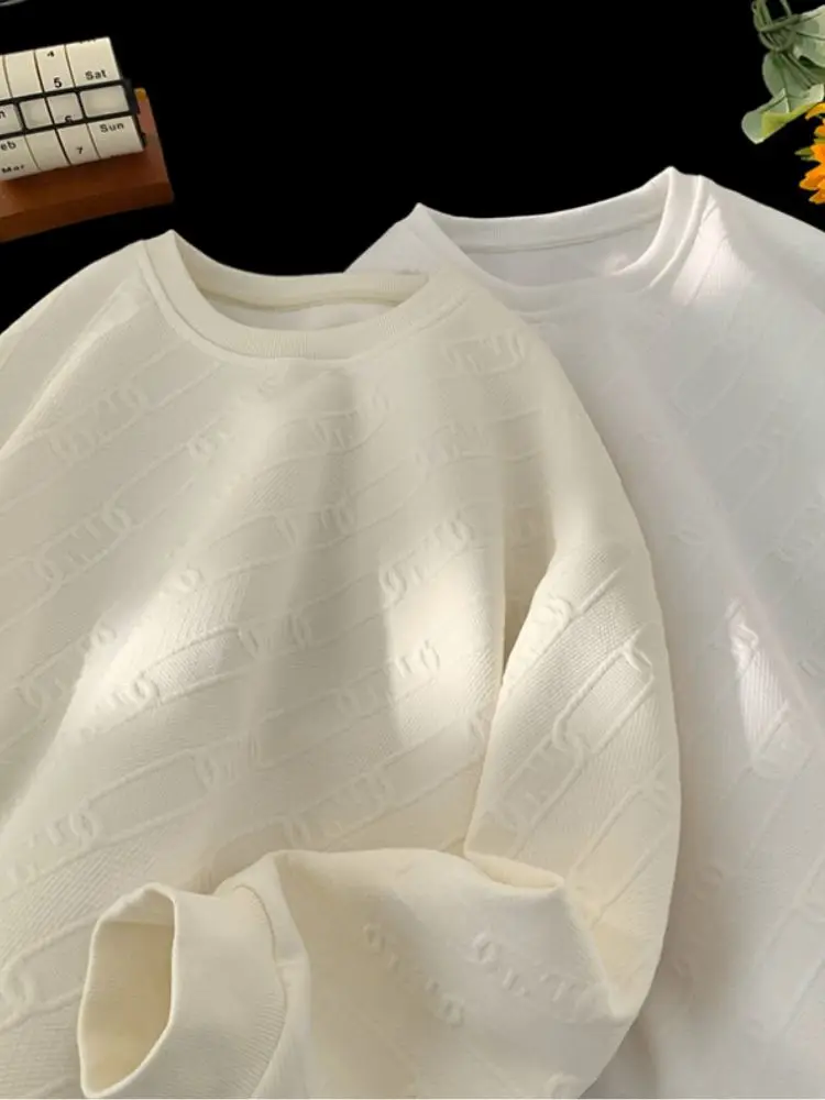 Men's round Ne Sweatirt Spring Autumn Texture Feel Knit Cool Top Youth American Cleanfit Sports Jaet Casual Wear
Men's round Ne Sweatirt Spring Autumn Texture Feel Knit Cool Top Youth American Cleanfit Sports Jaet Casual Wear
