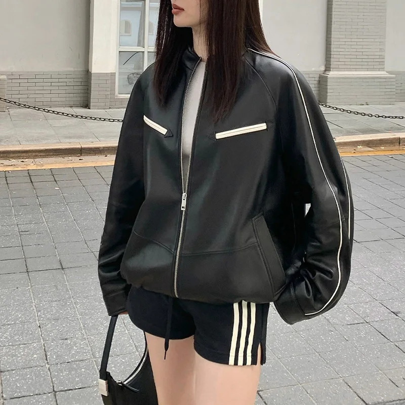 2023 Women's Real Leather Jacket Spring New Design Lady Luxury Leather Coats Baseball Jackets Zipper TF5531
2023 Women's Real Leather Jacket Spring New Design Lady Luxury Leather Coats Baseball Jackets Zipper TF5531