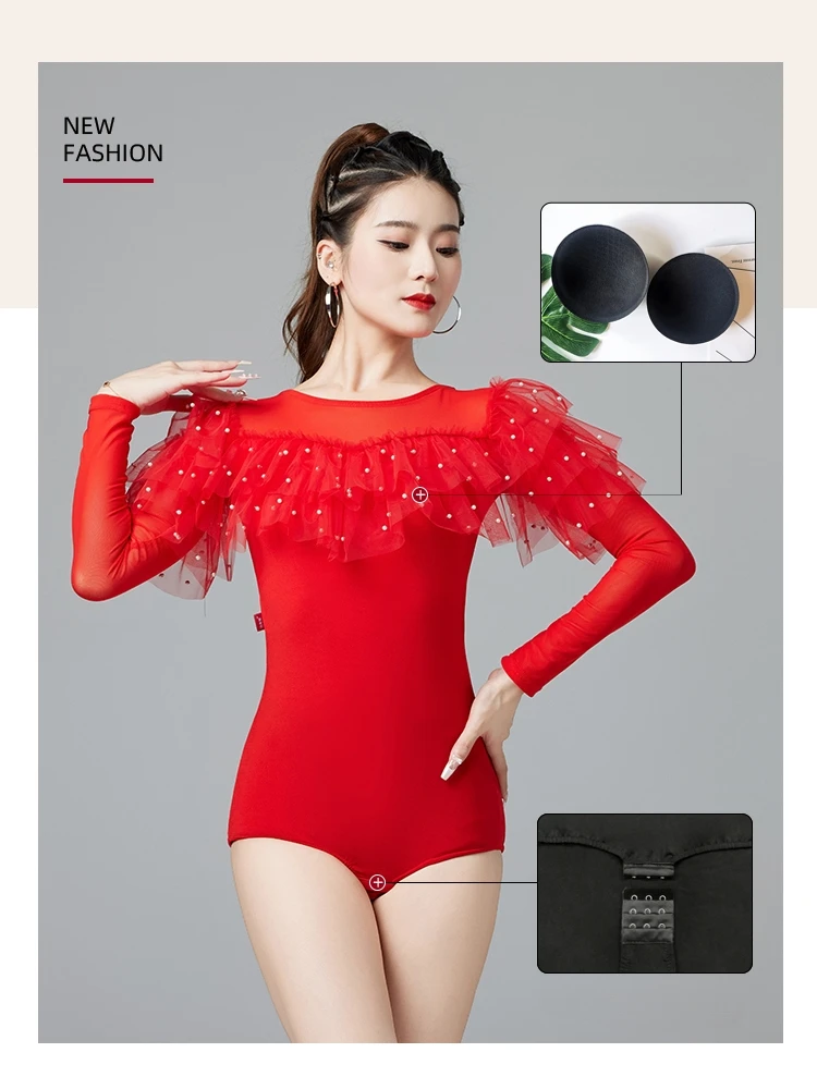 X2155 Modern Dance Jumpsuit Girls Dancing Tops Female Ballroom Dances Blouse Waltz Cha Dances Jumpsuit Round Neck Suit
X2155 Modern Dance Jumpsuit Girls Dancing Tops Female Ballroom Dances Blouse Waltz Cha Dances Jumpsuit Round Neck Suit