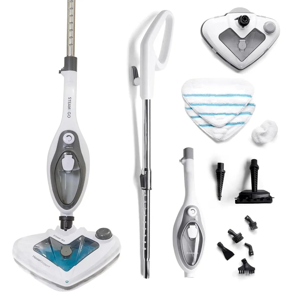10-in-1 Steam Mop - Floor Steamer with Detergent Chamber and Detachable Handle for Tile Grout, Clothes, Furniture, Hardwood
10-in-1 Steam Mop - Floor Steamer with Detergent Chamber and Detachable Handle for Tile Grout, Clothes, Furniture, Hardwood