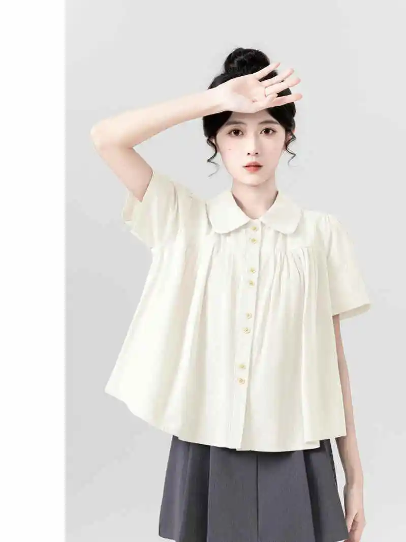 plus Size Women's Short Sleeve Shirt Summer Slimming Concealing Meat Short Style Collar Regular Fit Pure Color Other Mat...
plus Size Women's Short Sleeve Shirt Summer Slimming Concealing Meat Short Style Collar Regular Fit Pure Color Other Mat...