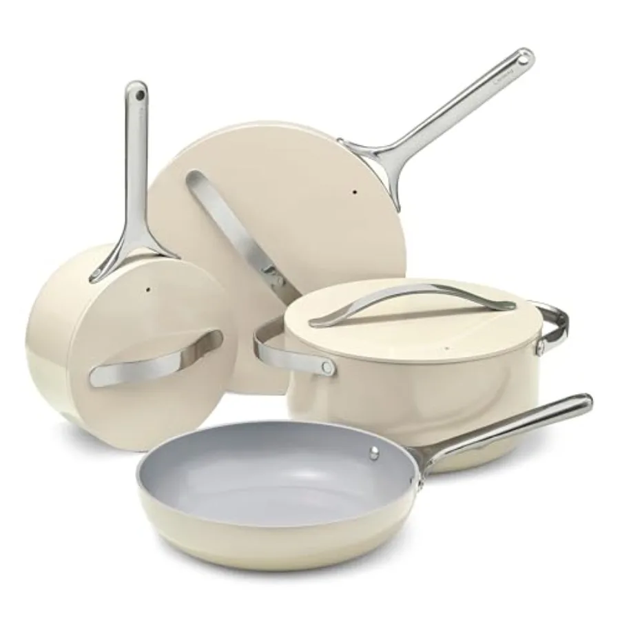 Non-stick Ceramic Cookware Set 12 Piece Pots, Pans, Lids and Kitchen Storage - PFAS and PFOA Free - Oven Safe Pan Set and Compa
Non-stick Ceramic Cookware Set 12 Piece Pots, Pans, Lids and Kitchen Storage - PFAS and PFOA Free - Oven Safe Pan Set and Compa