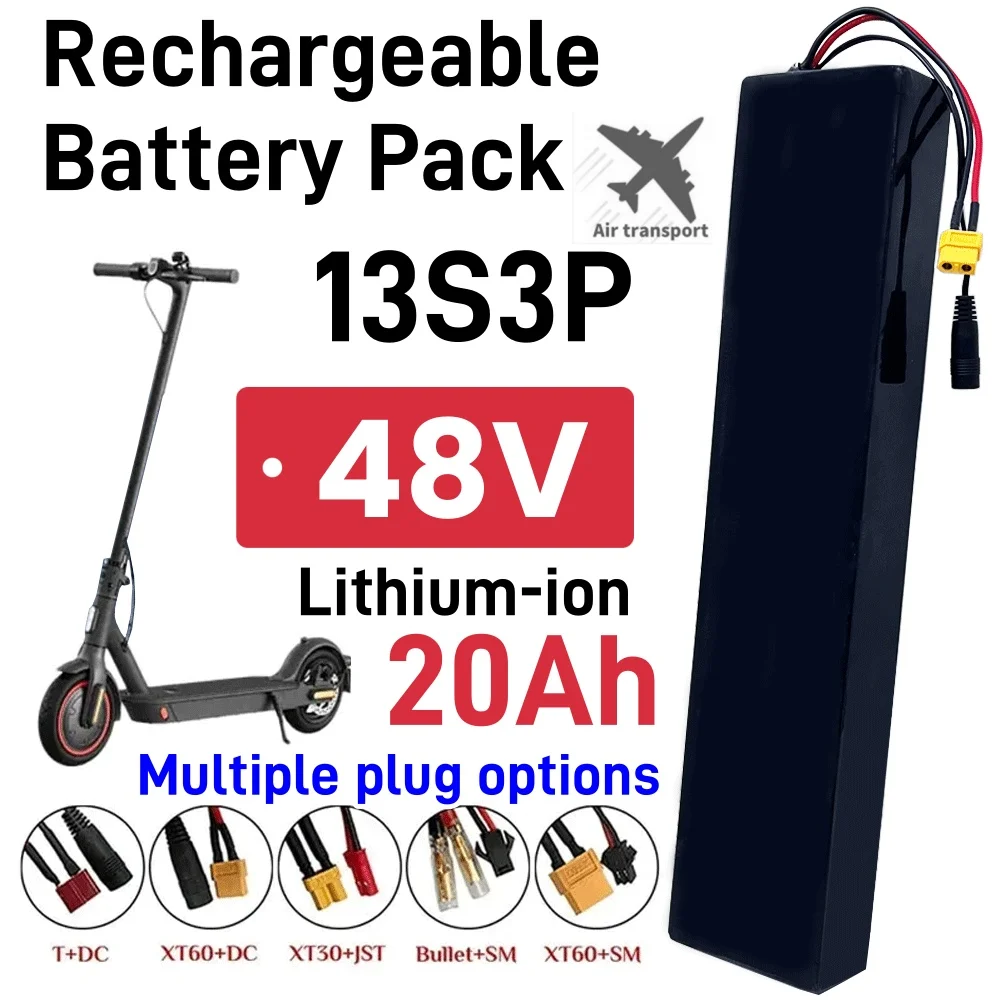 New 48V 20Ah 13S3P Rechargeable Lithium-ion Battery Pack Suitable for 500W 700W Electric Mobility Tools and 18650 Battery
New 48V 20Ah 13S3P Rechargeable Lithium-ion Battery Pack Suitable for 500W 700W Electric Mobility Tools and 18650 Battery