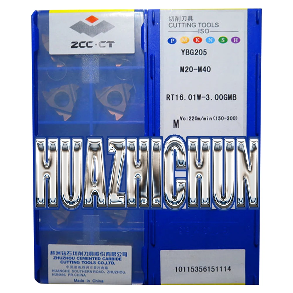 HUAZHICHUN YBG205 RT16.01W-1.00 1.50 2.00 2.50GMB 3.00GMB Original Blades Thread Inserts High Efficient CNC Lathe Machine Cutter
HUAZHICHUN YBG205 RT16.01W-1.00 1.50 2.00 2.50GMB 3.00GMB Original Blades Thread Inserts High Efficient CNC Lathe Machine Cutter