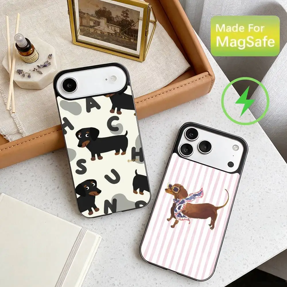 Dachshund Cartoon Funky Phone Case For iPhone17,16,15,14,13,12,Wireless charging protective case soft cover
Dachshund Cartoon Funky Phone Case For iPhone17,16,15,14,13,12,Wireless charging protective case soft cover