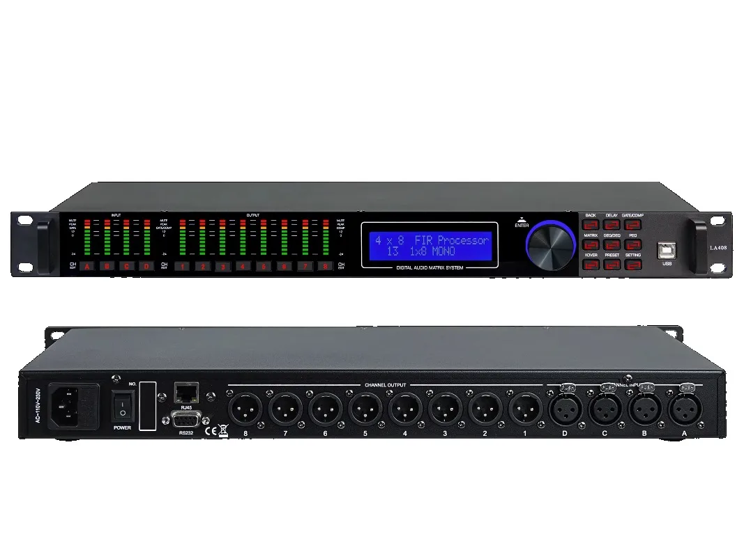 EIF LA 408 Professional DSP Karaoke Audio Processor Metal Construction for Stage Sound Equipment
EIF LA 408 Professional DSP Karaoke Audio Processor Metal Construction for Stage Sound Equipment