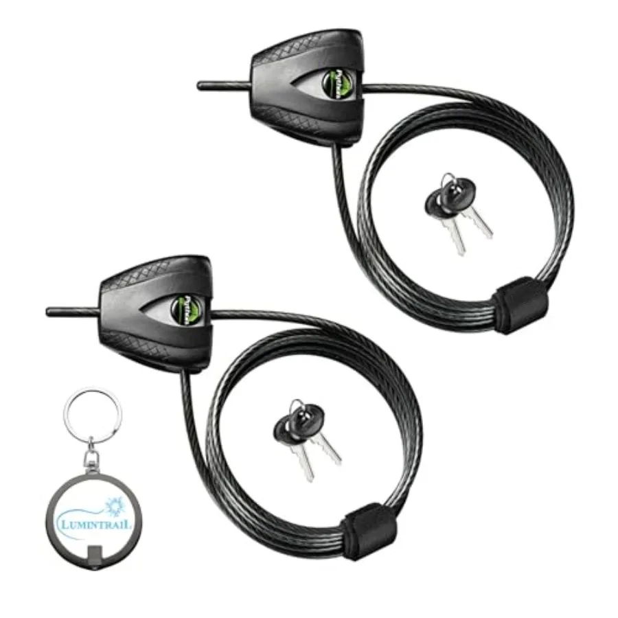 8417D Cable Lock, Python Adjustable Keyed Cable Lock, 6 ft. Long, 2 Pack Bundle with Keychain Light
8417D Cable Lock, Python Adjustable Keyed Cable Lock, 6 ft. Long, 2 Pack Bundle with Keychain Light