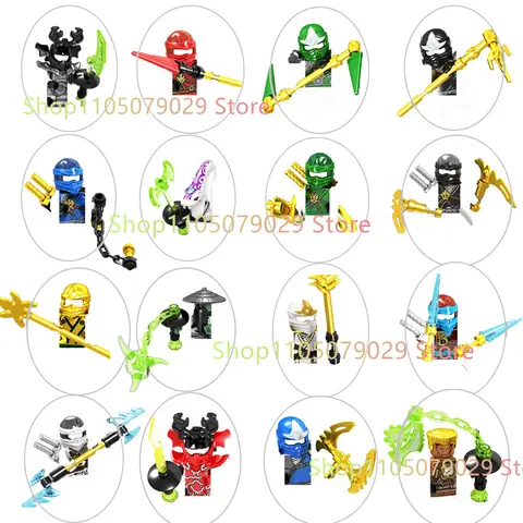 Anime Cartoon TV Ninja Spielzeug Jay Nokt Rox Morro Figuren Krieger Lloyd Arin Nya Bausteine Ziegel Spielzeug