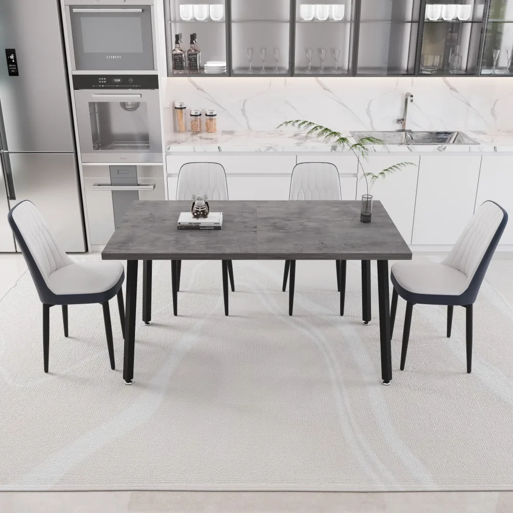 55.12-70.87" expandable rectangular dining table that can equipped with 4 PU fabric thick, Dining Chairs
55.12-70.87" expandable rectangular dining table that can equipped with 4 PU fabric thick, Dining Chairs