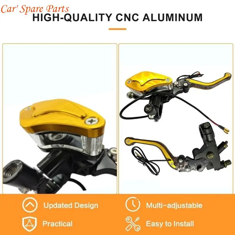 Y4UA Motorcycle Brake Clutch Lever Double Hydraulic Main Cylinder Set Easy Install Motorcycle Brake Clutch Lever with LED
Y4UA Motorcycle Brake Clutch Lever Double Hydraulic Main Cylinder Set Easy Install Motorcycle Brake Clutch Lever with LED