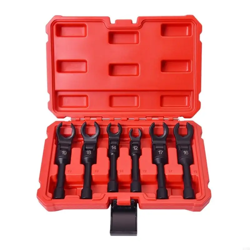 6Pcs 12mm-19mm Long Flexible Head Crows Foot Line Wrench Set 3/8inch Injector Fuels Line Nut Socket Wrench
6Pcs 12mm-19mm Long Flexible Head Crows Foot Line Wrench Set 3/8inch Injector Fuels Line Nut Socket Wrench