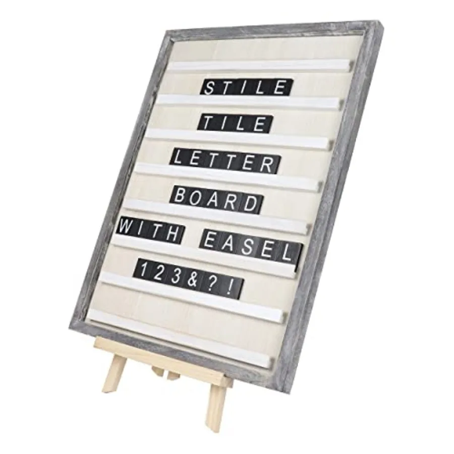 Wood Tile Letter Board Set and Tabletop Easel Bundle 23.6" x 17.7" Wooden Message Board with 122 Letters and Numbers 10.5" x 18
Wood Tile Letter Board Set and Tabletop Easel Bundle 23.6" x 17.7" Wooden Message Board with 122 Letters and Numbers 10.5" x 18