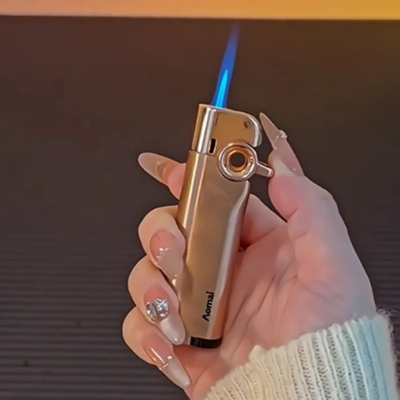 Metal Arm Ignition Inflatable Lighter Windproof Spray Blue Flame Portable Butane Gas Mini Lighter Men's Smoking Gift
Metal Arm Ignition Inflatable Lighter Windproof Spray Blue Flame Portable Butane Gas Mini Lighter Men's Smoking Gift