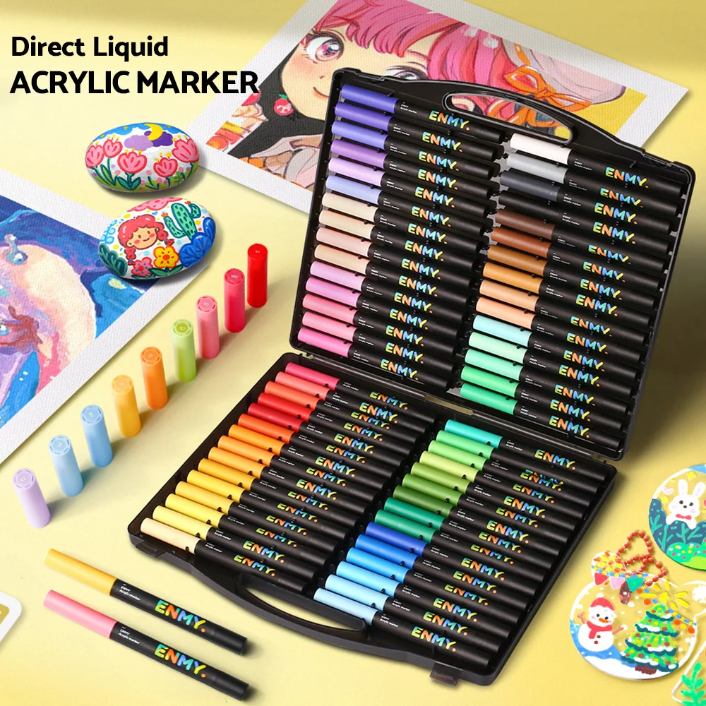 Acrylic Paint Markers Set – Brush Tip for Fabric, Canvas, Wood, Ceramic & Glass, DIY Craft & Easter Eggs
Acrylic Paint Markers Set – Brush Tip for Fabric, Canvas, Wood, Ceramic & Glass, DIY Craft & Easter Eggs