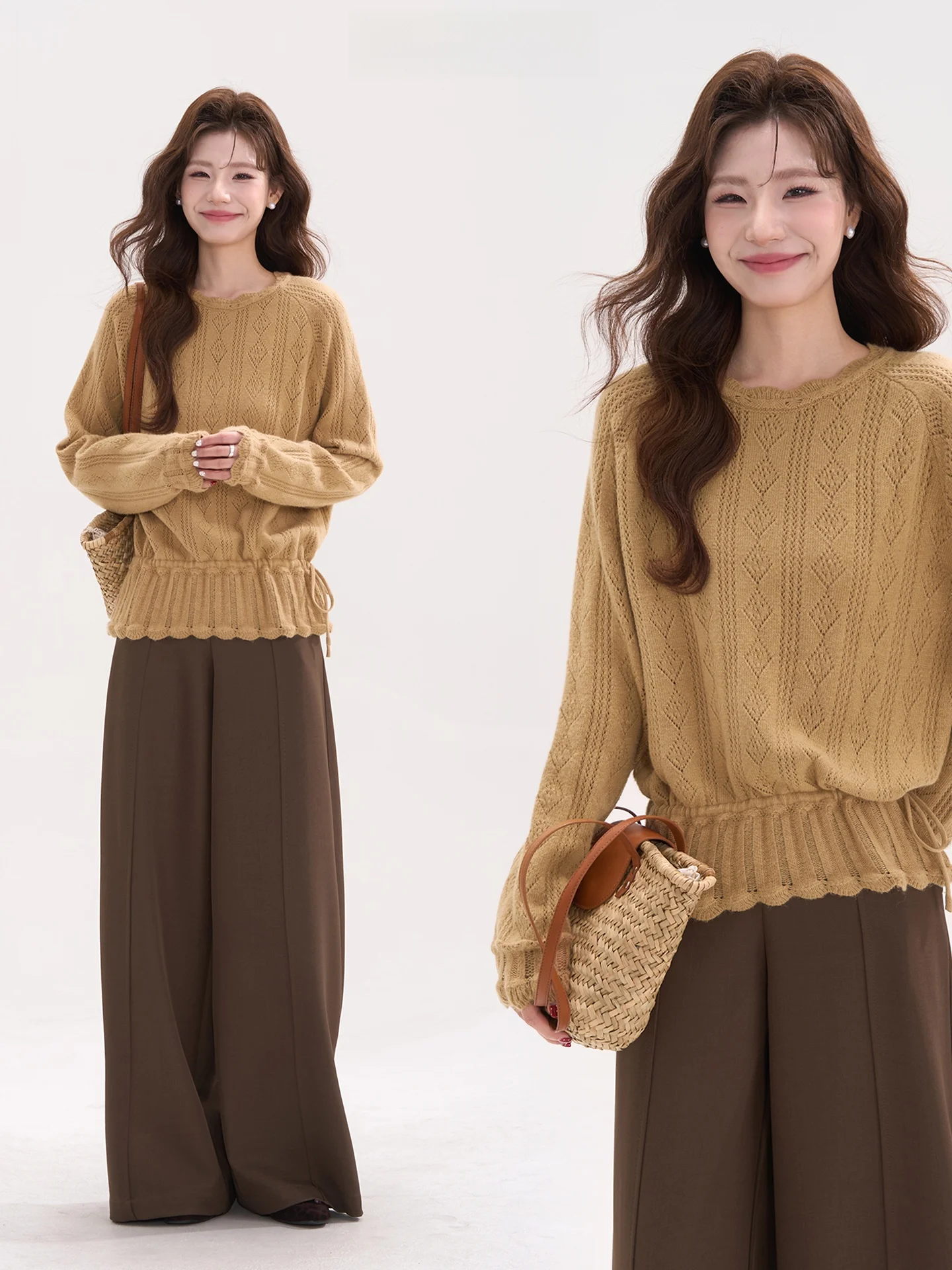 Вязаный свитер Sweet Dr с вырезами и длинными рукавами, в корейском стиле, с ромбовидным узором, женский, весенний, модный, повседневный, свободного кроя, топ
Вязаный свитер Sweet Dr с вырезами и длинными рукавами, в корейском стиле, с ромбовидным узором, женский, весенний, модный, повседневный, свободного кроя, топ